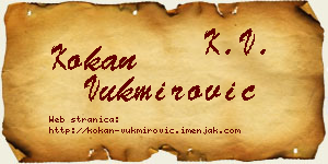 Kokan Vukmirović vizit kartica